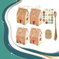thumbnail image 4 of Paquete de 24 cajas de caramelo de Navidad Set Kraft Papel Bocadillos de vacaciones Bolsas de regalo Año Nuevo Atmosphere Empaquetado Galletas Adorno Tipo 2 Kearding HA009756-02, 4 of 6