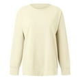 thumbnail image 7 of Women Sweatshirts Long Sleeve Sweatshirt Pullover for Women Beige Sweatshirt Women Fall/Winter Clothes for Women Clothing for Women, 7 of 7