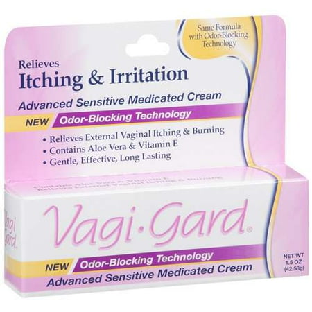 Vagi-Gard: Relieves External Vaginal Itching & Burning Advanced Sensitive Medicated Cream, 1.5 Oz