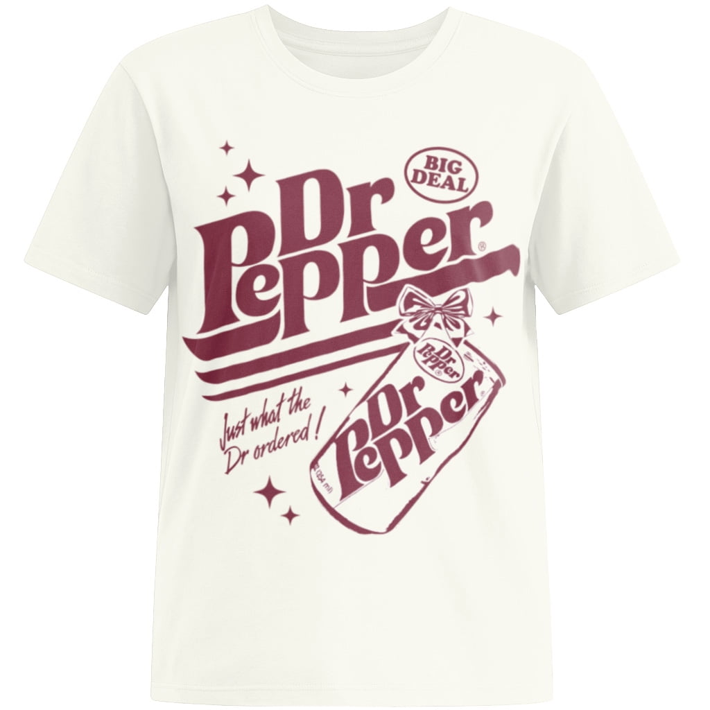 Dr Pepper Women's Graphic Tee with Short Sleeves, Sizes XXS-XXL