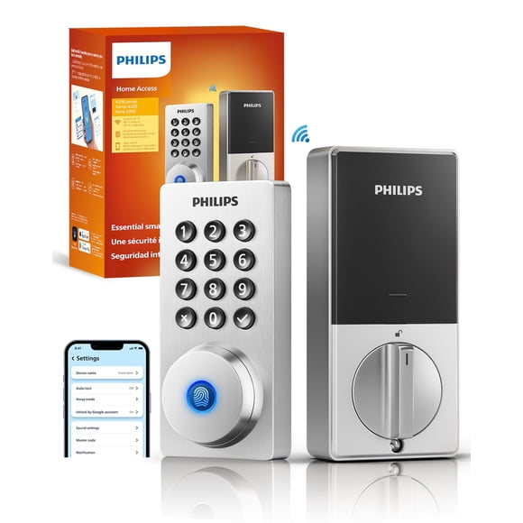 Cerradura inteligente WiFi Philips con huella digital, código y app