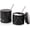 Black, variant on Radicaln Marble Salt Cellar with Lid 3 inch Black Handmade Salt Jar set of 2 with Spoons, Spice Storage Containers For Kitchen Countertop, Ideal Sugar Bowl and Salt dish For Table