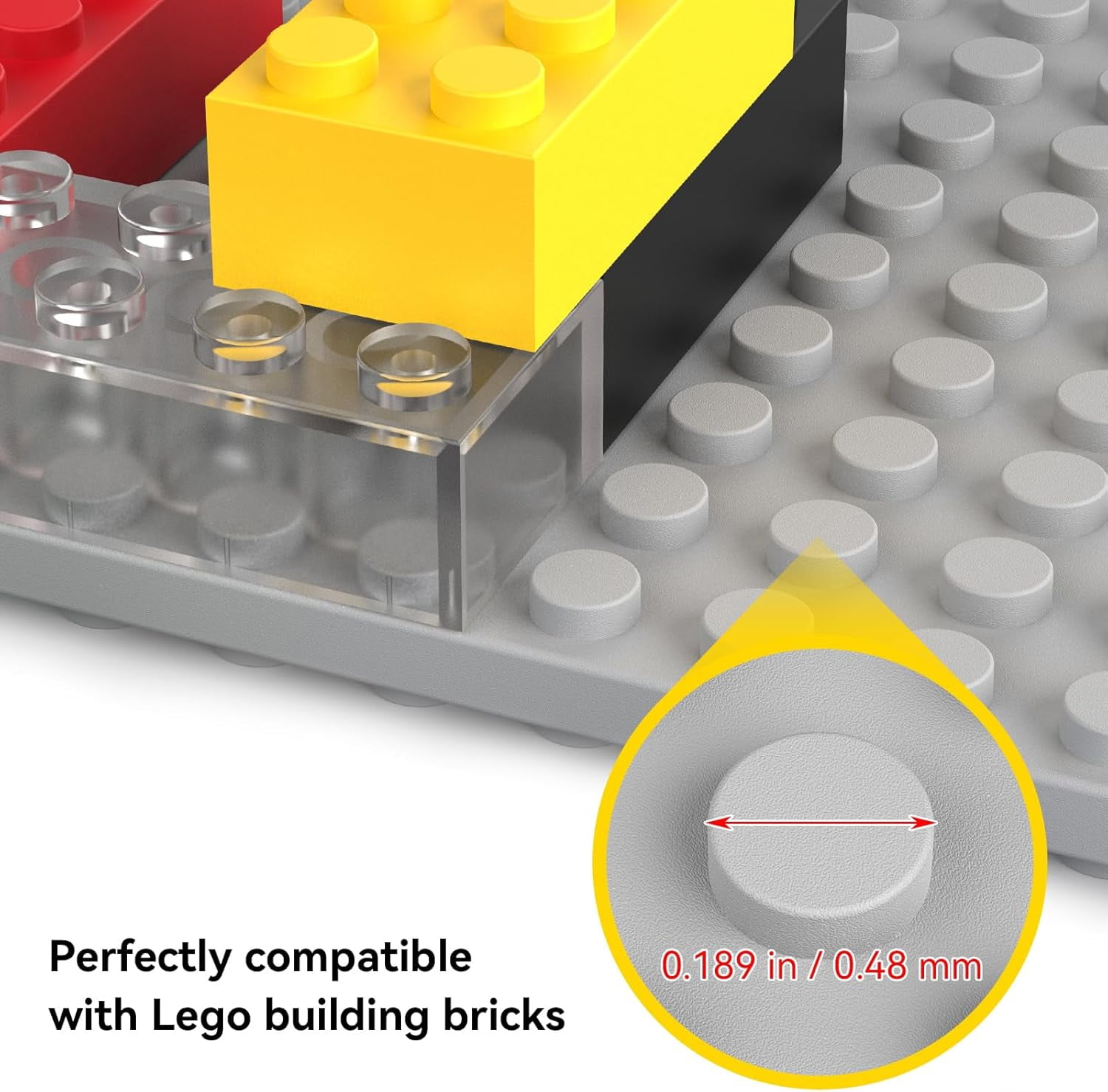 BlissBox Classic Collection 5.5 Inch x 6.89 Inch Display Shelves Compatible with LEGO Building Bricks ABS Floating Shelves (6 Count)