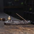 thumbnail image 3 of 1pc Mountain Backflow Incense Burner, Purple Clay Censer for Zen Yoga Home Decor (Without Incense), 3 of 6