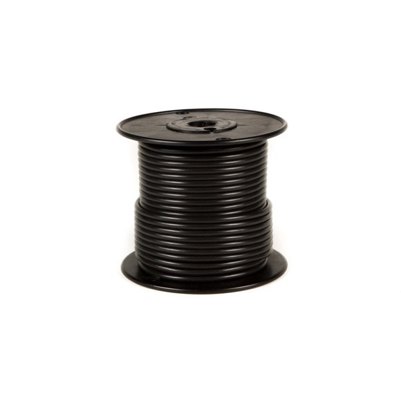 WirthCo Primary Wire 81121 1 Conductor; Multi-Strand; 22 AWG; Black; 100 Foot Spool; PVC Insulation/Copper Conductor