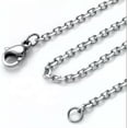thumbnail image 3 of 2mm/3mm Mens Women Chain Silver Tone Stainless Steel Rolo Link Necklace 8-26inch, 3 of 6