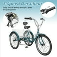 thumbnail image 3 of FICISOG Adult Tricycle 7 Speed, 20/24/26 Inch Adult Trike with Basket, 3 Wheel Bikes Tricycle for Adults Women Men Seniors, Cruise Trike for Shopping Picnic, 3 of 13