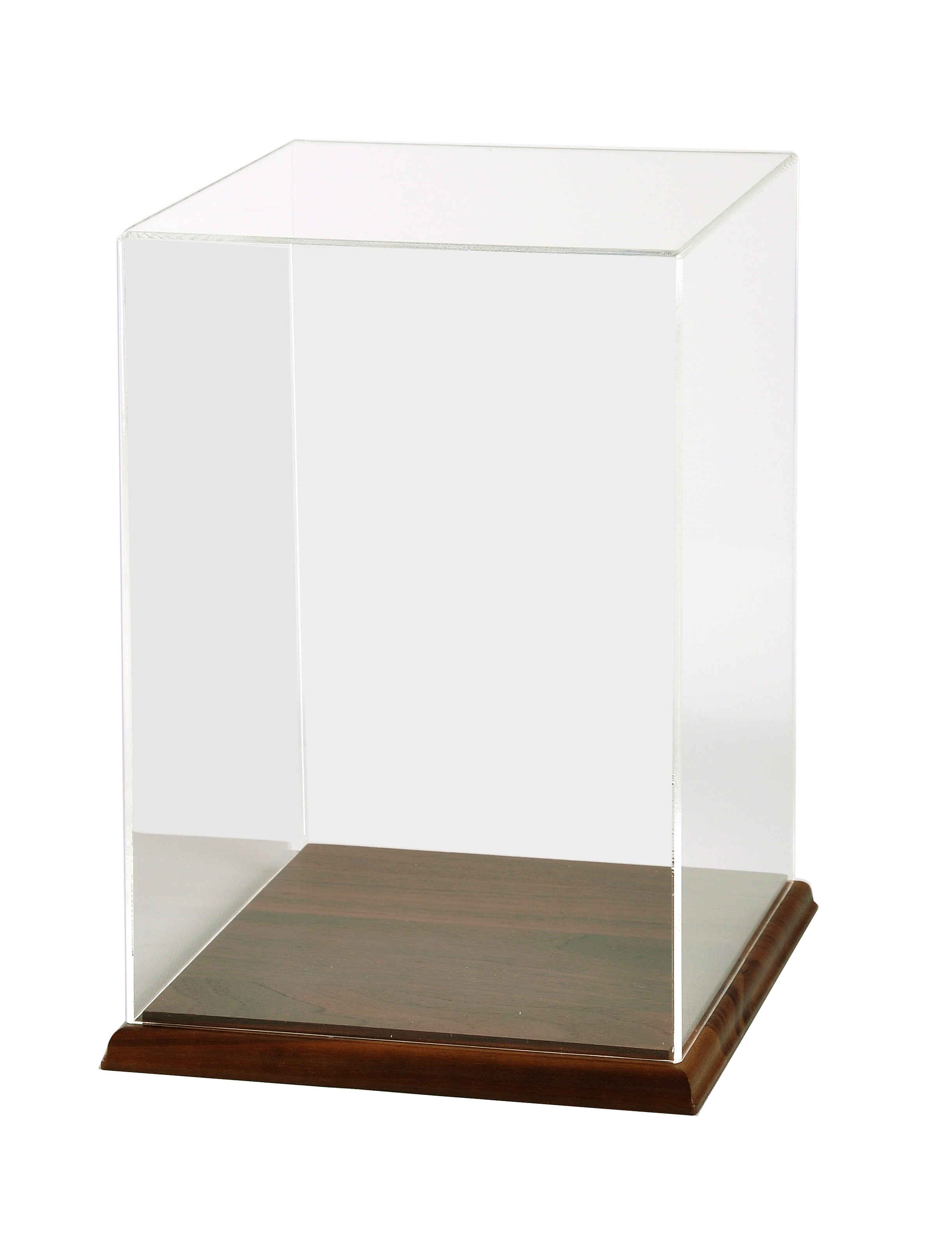 Acrylic Box Case with Wood Base 153/8"H x 10"W x 10"D Clear Display
