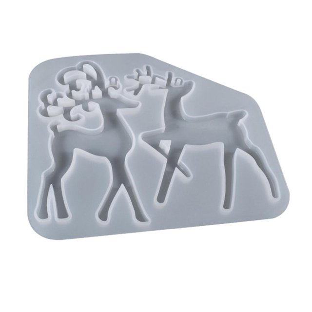 Molde de alce epoxi, llavero, decoración de etiquetas, molde de resina DIY, Estilo 1 Zulema molde de silicona