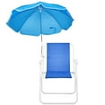 thumbnail image 5 of Folding Beach Chair with Umbrella for Adults, Lightweight Porable Camping Chair with 265lbs Capacity for Travel Picnic Concert & Outdoor Activities, Blue, 5 of 11