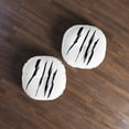 thumbnail image 4 of Effete Feline Claw Marks Scratch Tufted Floor Pillow, Round, 4 of 4