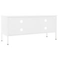 thumbnail image 3 of vidaXL Meuble TV - Blanc - 105x35x50 cm - Acier, 3 of 5