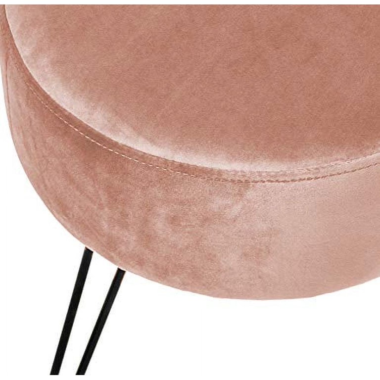  Hdxdkog Foot Stool, Modern S-Shape Velvet Ottoman