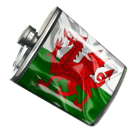 

NEONBLOND Flask Wales (Cymru) 3D Flag region: United Kingdom