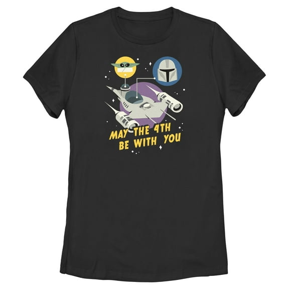 Women's Star Wars: The Mandalorian May the Fourth Mando and Grogu Graphic T-Shirt