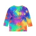 thumbnail image 4 of Maean Kids Tie Dye Graphic Tshirts Girls Boys 3/4 Sleeve Crewneck Tshirt Summer Tee Shirts for 3-12 Years, 4 of 5