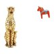 thumbnail image 1 of Figura De Caballo Guepardo Dorado, Escultura De Animal, Centro De Mesa Decorativo, Adorno De Mesa, Escultura Dalecarlian Coleccionable Para Oficina, Decoración Del Hogar, Estantería, Armario, 1 of 8