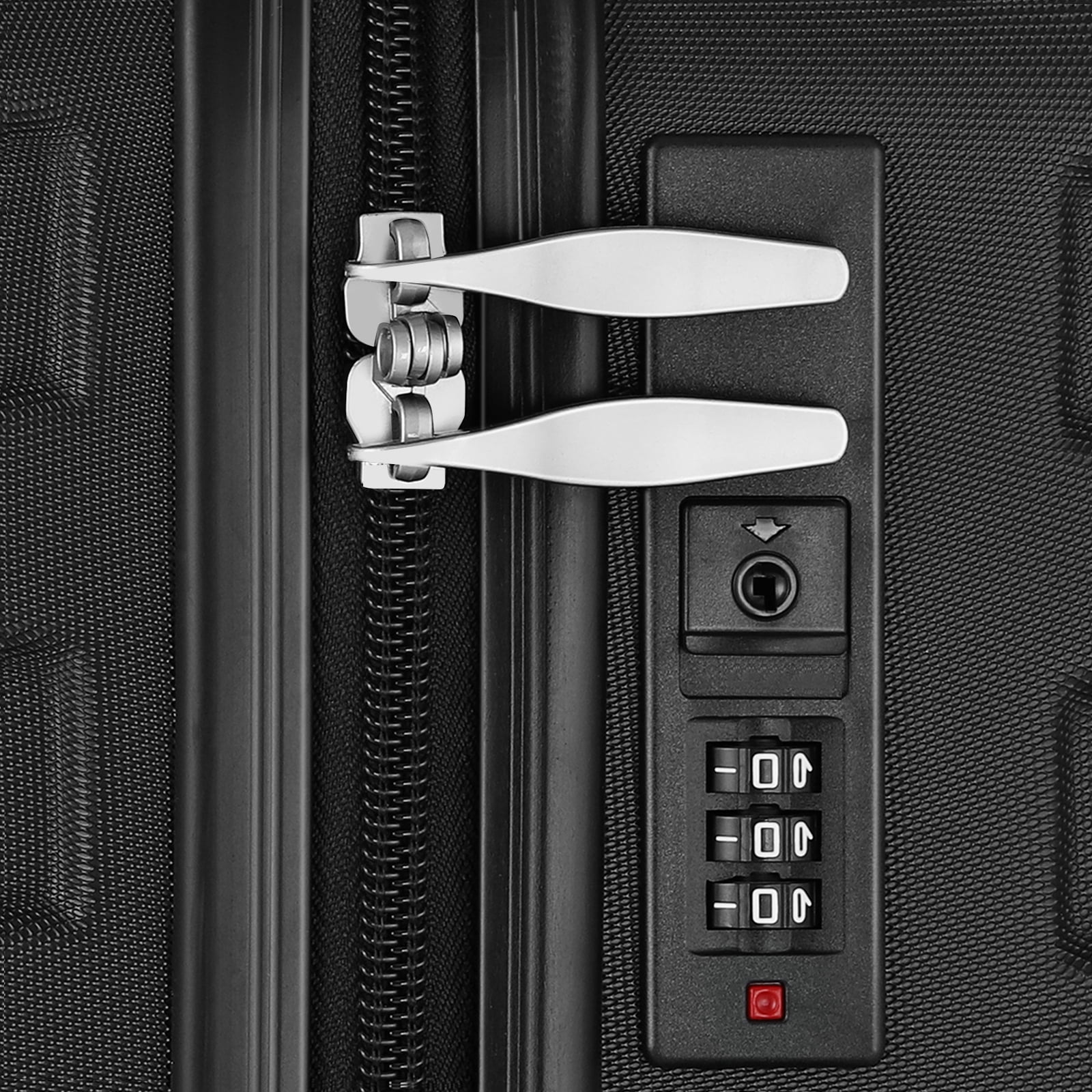 Hikolayae Rancho Elite Collection Hardside Spinner Luggage Sets in Silver, 5 Piece - TSA Lock