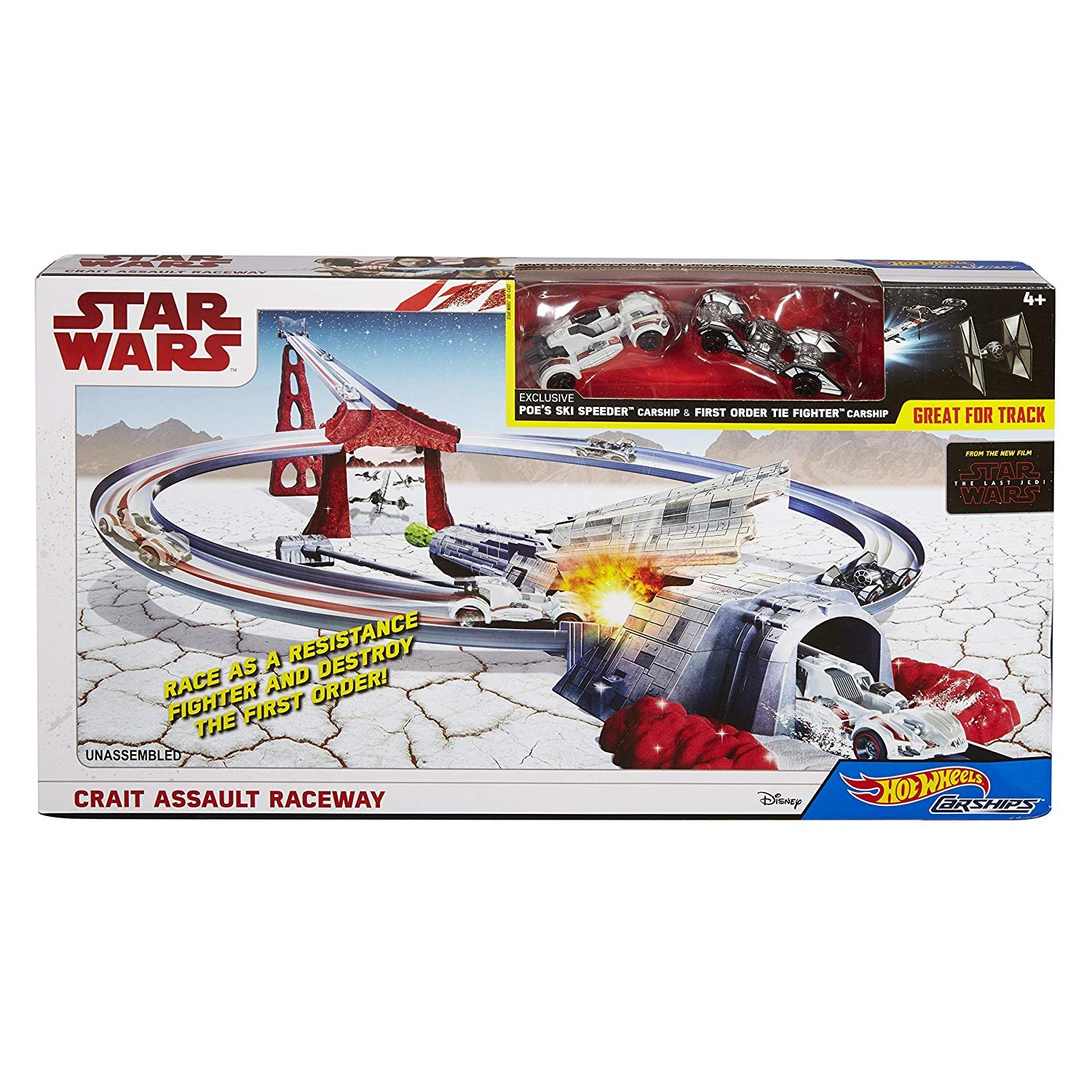 Hot Wheels Star Wars Crait Assault Raceway Track Set - image 3 of 3
