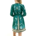 thumbnail image 3 of Nanette Nanette Lepore Womens Long Sleeve Tie Waist Mirror Print Mini Dress, 3 of 7