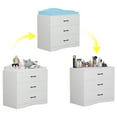 thumbnail image 2 of OxyLife Changing Table Dresser, Nursery 3-Drawer Dresser with Changing Top, White, 2 of 11