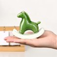 thumbnail image 2 of Ceramic Rocking Horse Statue for Home, Modern Art Sculpture for Table Shelf Decor, Aesthetic Figurin, 2 of 5