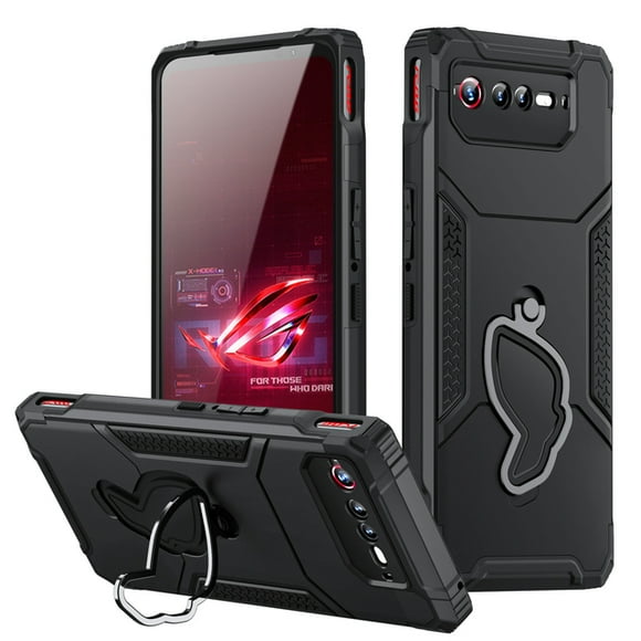 ZSHOW Armor Case For Asus ROG Phone7 6 6D 5  Pro Ultimate Case Air Trigger Compatible With Kickstand Dust Plug Shockproof Cover