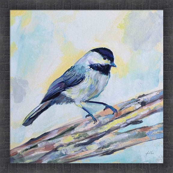 Great Art Now Chickadee by Jeanette Vertentes, Framed Wall Art, 17.5W x 17.5H