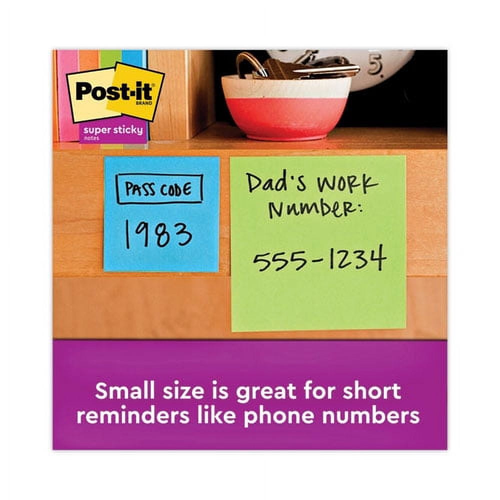 Pads in Energy Boost Collection Colors, 2" x 2", 90 Sheets/Pad, 8 Pads/Pack | Bundle of 2 Packs