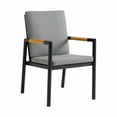 thumbnail image 5 of Armen Living Armen Living Royal 18" Outdoor Fabric Dining Chair in Dark Gray (Set of 2), 5 of 10