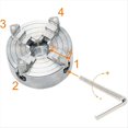 thumbnail image 4 of Mandril de Torno de 4 Mordazas Z011, Minimandril de Torno con Biela y Llave, Mandriles Autocentrantes para Torneado de Madera, Tornos Eléctricos, 4 of 5