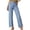 Light Blue, variant on Vivianyo HD Women's High Waist Straight Leg Jeans, Light Wash Frayed Hem Denim Pants, Women's Light Blue, Sizes S-2XL