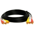thumbnail image 2 of Cmple - Audio Video RCA Cables 12ft A/V Composite RCA Video Cable 3-RCA AV Cord, Video Cable for DVD Player, VHS Player, HDTV, 2 of 7