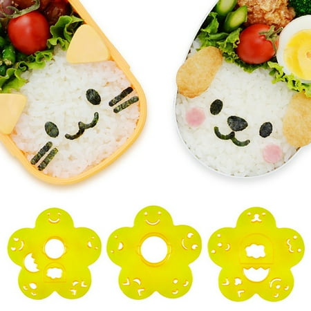 

Style A 2/3/4Pcs Cartoon Facial Expression Mold Rice Ball Mold DIY Embossing Tool