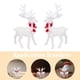 thumbnail image 3 of 2 figuras acrílicas de renos de Navidad, de pie, para interiores, colgantes, adornos decorativos para Navidad, invierno, chimenea, escritorio, fiesta, decoración del país de las maravillas, 3 of 7