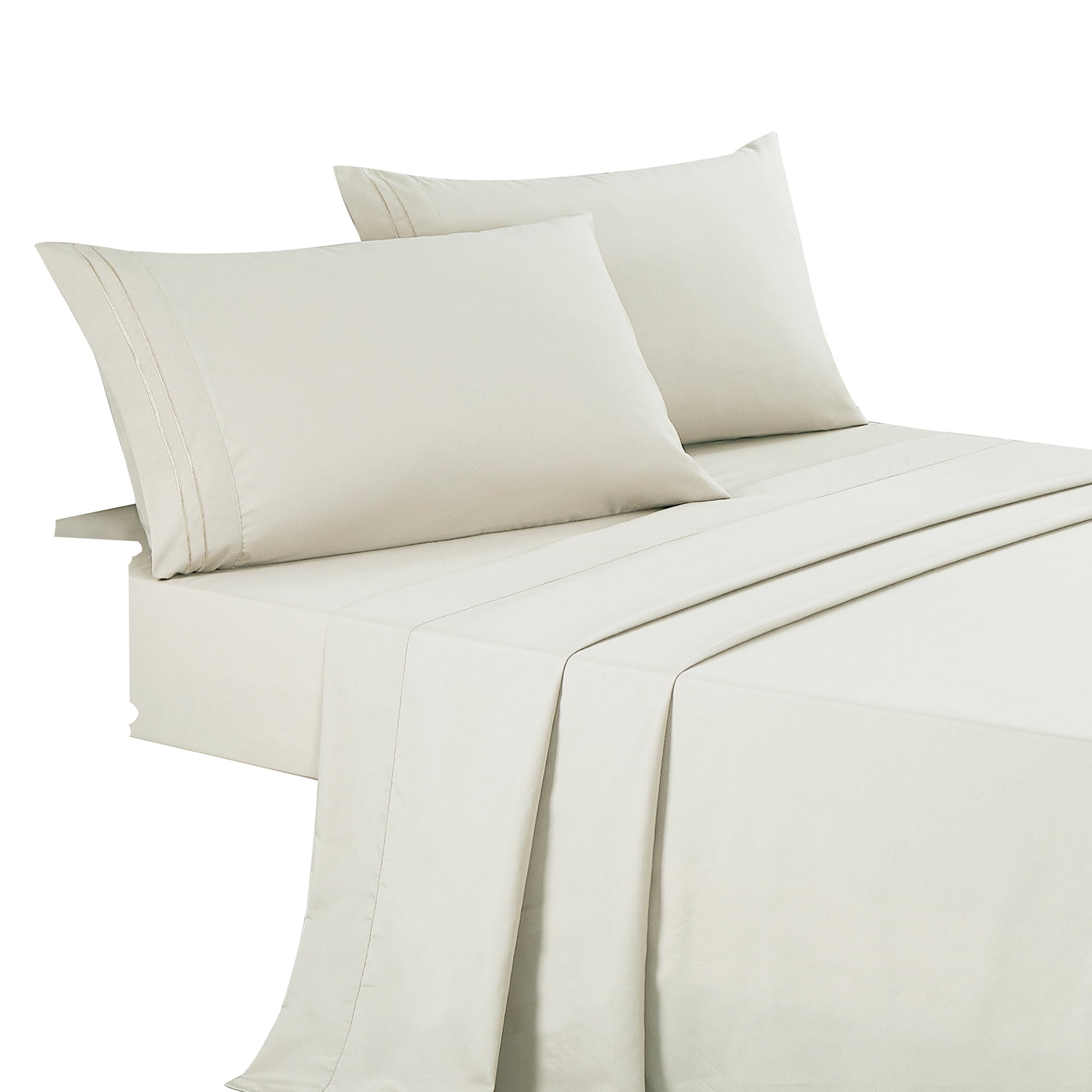 4-Piece Set Bed Sheets, Bedding with Fitted Sheet, Flat Sheet & Pillowcases