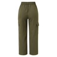 thumbnail image 5 of Womens High Waisted Wide Leg Cargo Pants Baggy Casual Work Pants with 4 Pockets, 5 of 9