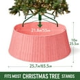 thumbnail image 7 of Ayieyill 26 inch Christmas Tree Collar, Christmas Tree Skirt for Christmas Tree Decorations | Rattan (Pink), 7 of 7