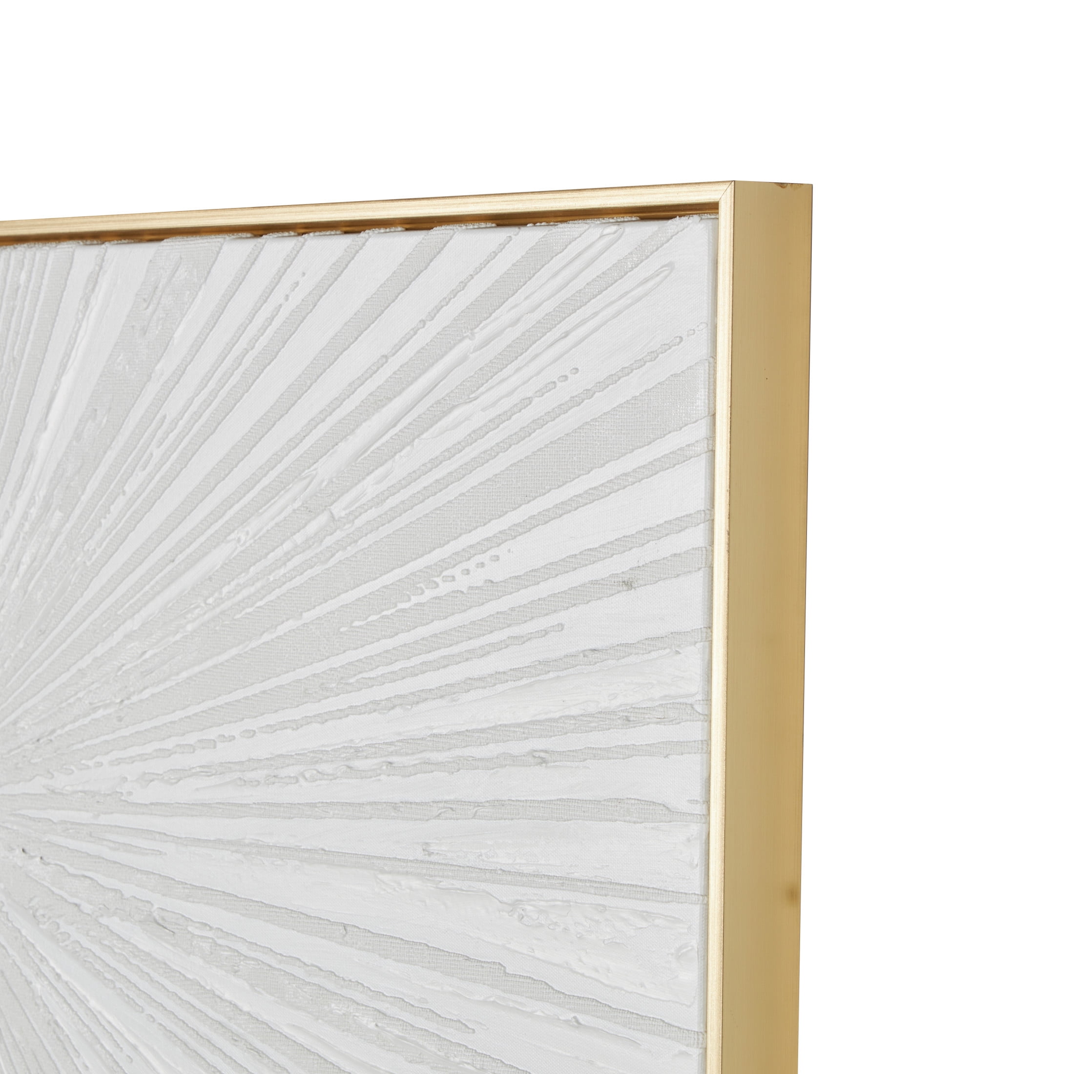 30" x 40" Textured Starburst Framed Wall Art with Gold Frame, by DecMode