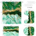 thumbnail image 4 of Luxury Marble Shower Curtain Sets 4-Piece Waterproof Polyester 72x72 Inch, Purple Marble & Gold Vein Design with Non-Slip Bath Mat & Toilet Cover, Modern Bathroom Decor Includes 12 Hooks​, 4 of 7