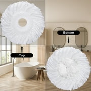 SUGARDAY Microfiber Spin Mop Head Replacement Compatible with Sugarday Spin Mop 2 Pack Mop Head Refill, White