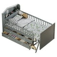 thumbnail image 6 of Euroco Wood Twin Size Platform Bed with Drawers, House Bed with Storage and Ladder, Gray, 6 of 18