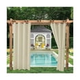 thumbnail image 1 of Privacy Sun Protection Outdoor Curtains Compatible with Patio, Thermal Insulated Waterproof Durable Polyester Fabric, Windproof Light Block Compatible with Gazebo Porch Deck, 1 of 4