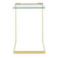 thumbnail image 5 of Zenn Contemporary End Table in Gold with Clear Glass by LumiSource, 5 of 6