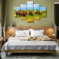 thumbnail image 4 of TISHIRON 5PCS Framed Bison Theme Canvas Wall Art Set,60"x32" Herd of Bison Wall Canvas Art Decor, 4 of 7