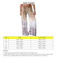 thumbnail image 4 of Pantalones Sueltos Pierna Ancha Cintura Alta Degradado Cordón Cinturón Ajustable Impresión Pantalones Casuales Caqui L, 4 of 5