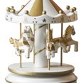 thumbnail image 2 of Aixig Christmas Musical Carousel Carousel Horse Home Decoration 6.3inch (White), 2 of 6