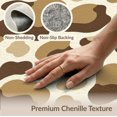 thumbnail image 6 of ODIKA 9'x12' Washable Area Rug Print Spotted Brindle Patchwork Bold Border Mosaic Tonal Cow Flowing Dynamic for Dining Room, Basement, Large Office, Non-Slip Chair-Friendly, 6 of 7