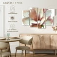 thumbnail image 5 of Elephant Stock Pink Magnolia Wall Art - Horizontal Multi Panel Canvas - Living Room Wall Decor - Floral And Botanical Multi Panel - Beige And Pink Decor - 68" x 42", 5 of 8