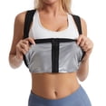 thumbnail image 2 of AWZXDE Women Fitness Set Plus Size Sweat Suit Hooded Set For Workout Sauna Support Abdominal Comfort Silver, 2 of 3